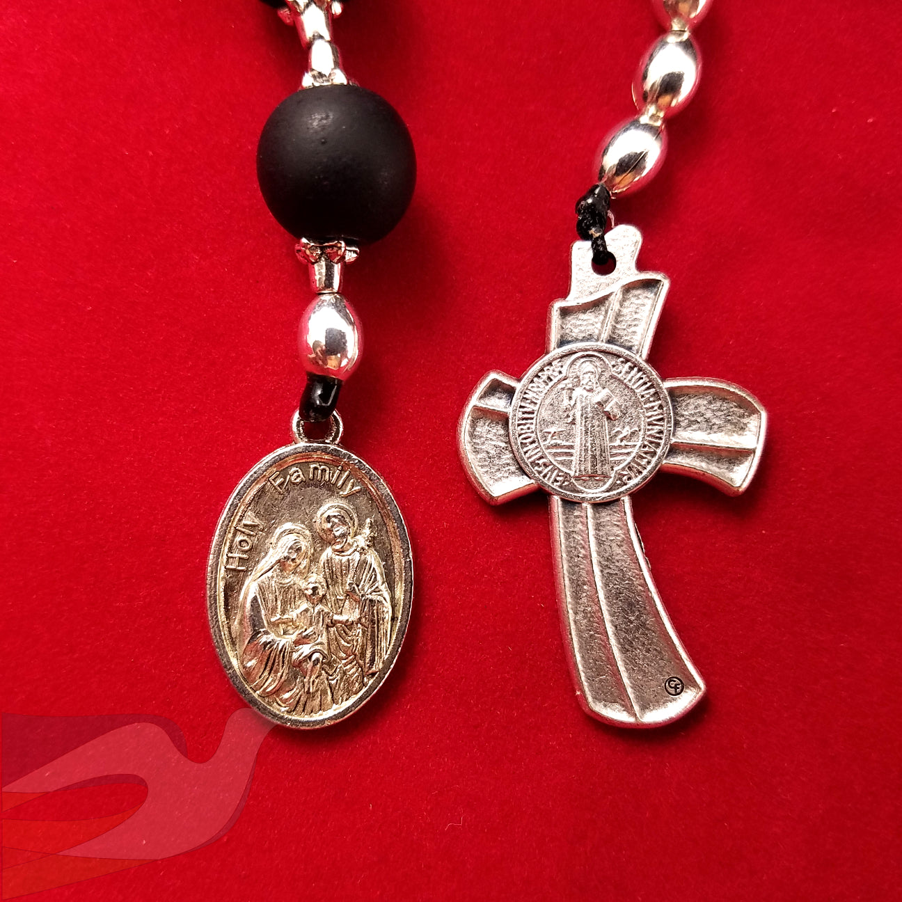Black and Silver Pocket Rosary