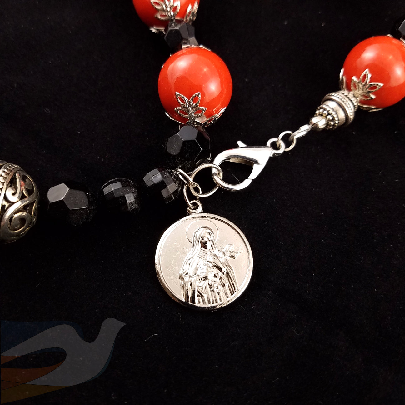 Orange and Black Vehicle Rosary