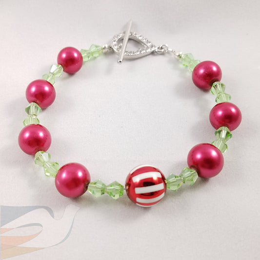 Red and Green Christmas Bracelet