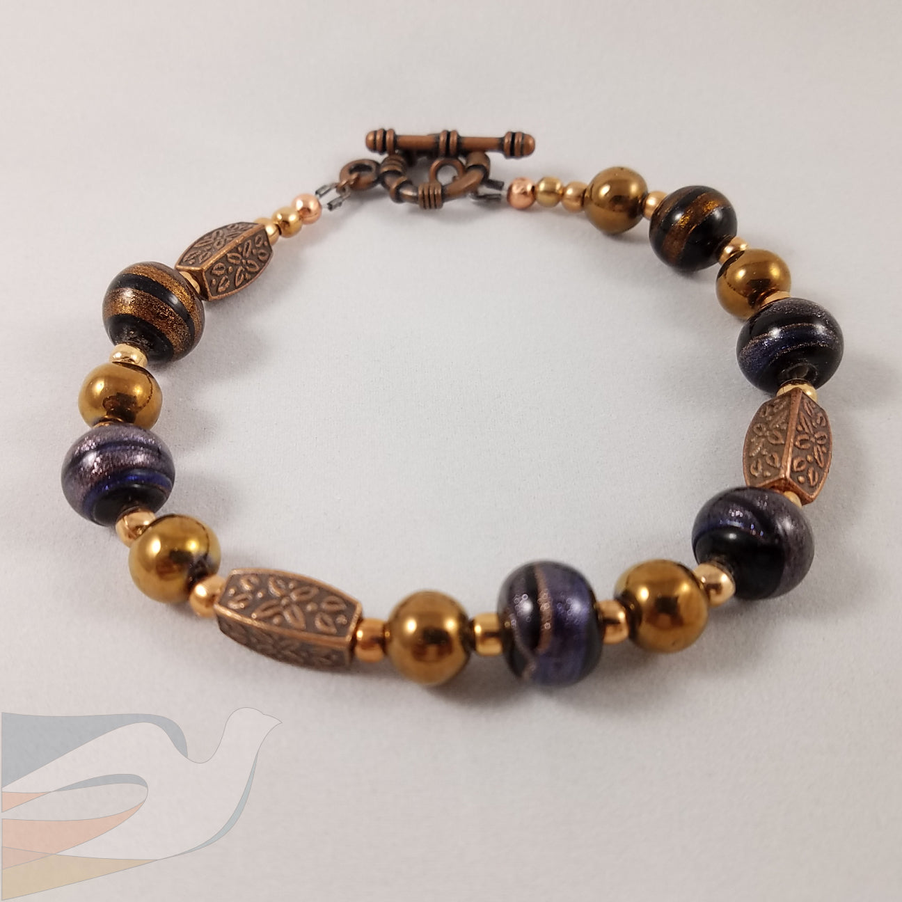 Copper and Purple Bracelet