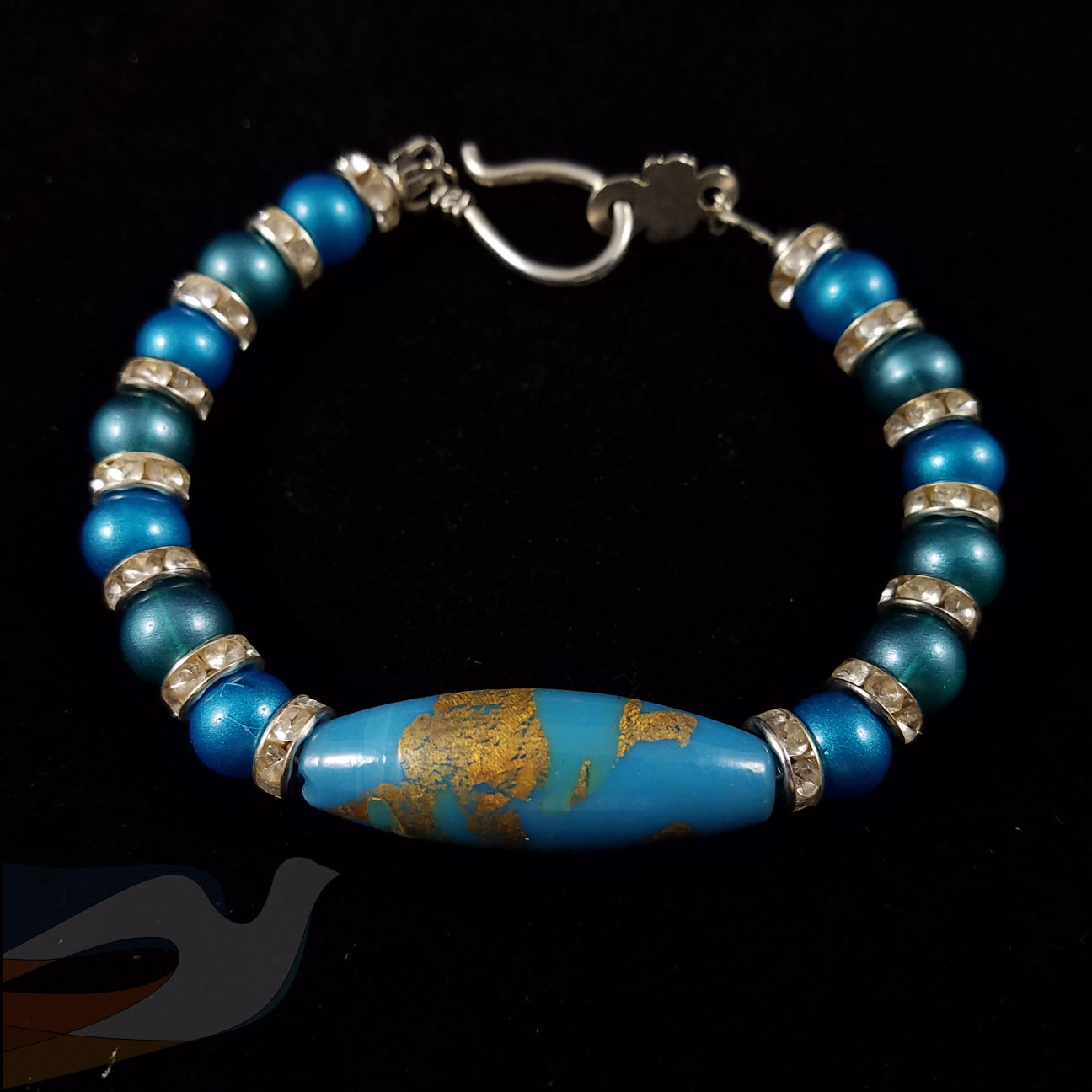 Blue and Crystal bracelet