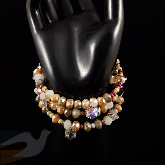 Dancing Butterflies Memory Wire Bracelet