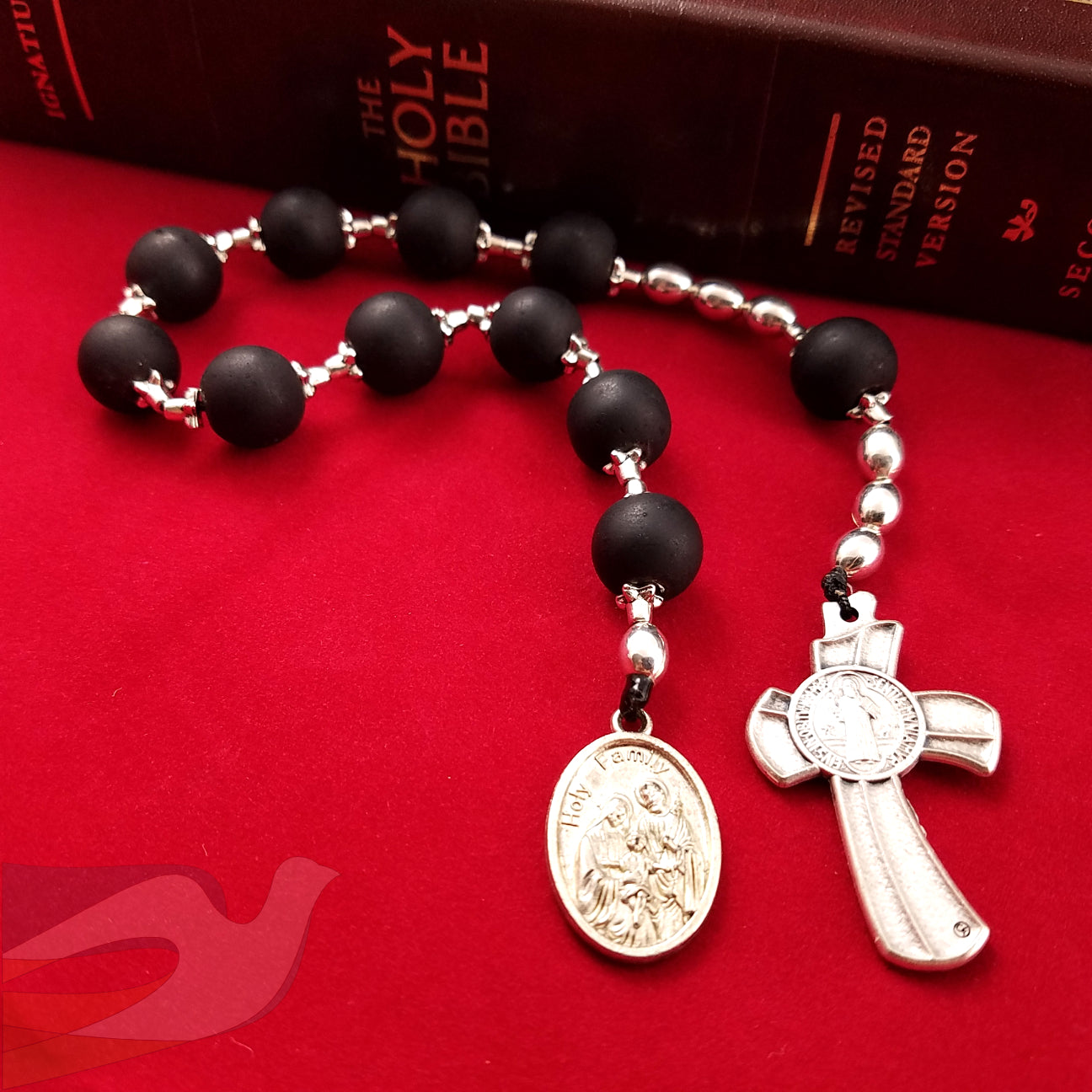 Black and Silver Pocket Rosary