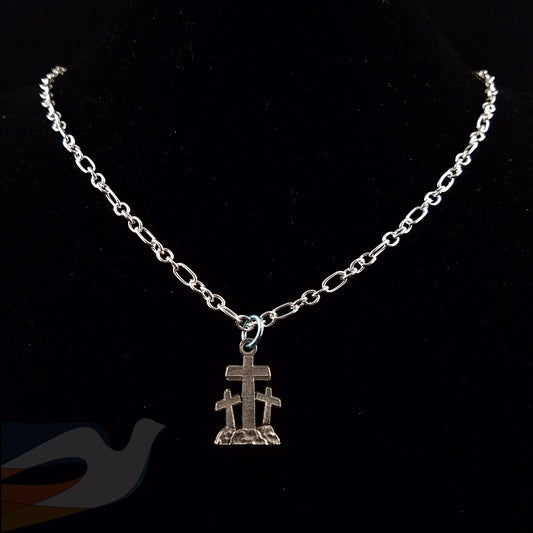 3 Crosses At Calvary Necklace
