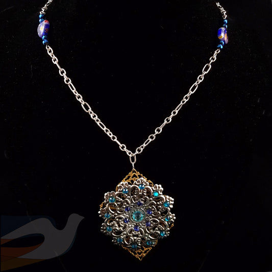 Mixed metal Pendant Necklace