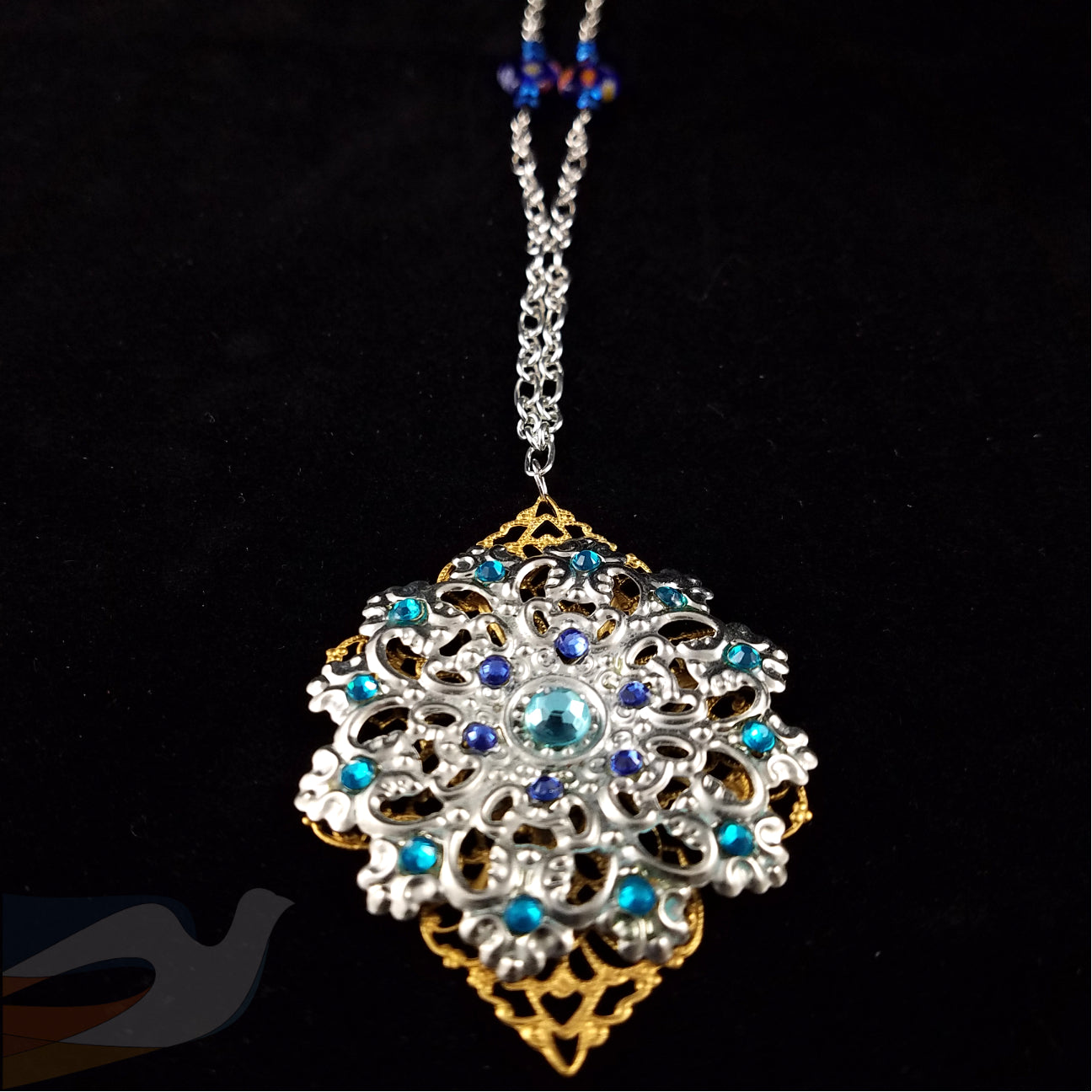 Mixed metal Pendant Necklace