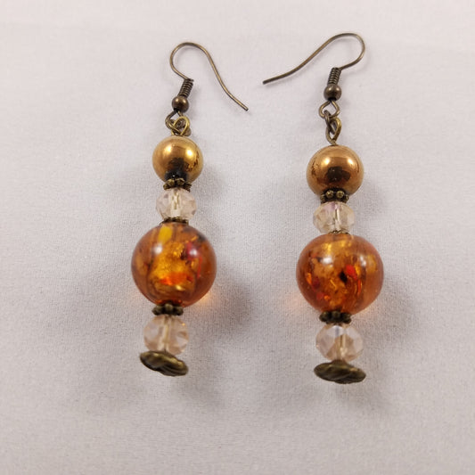 Brown/black and crystal Necklace/bracelet/Earring Set