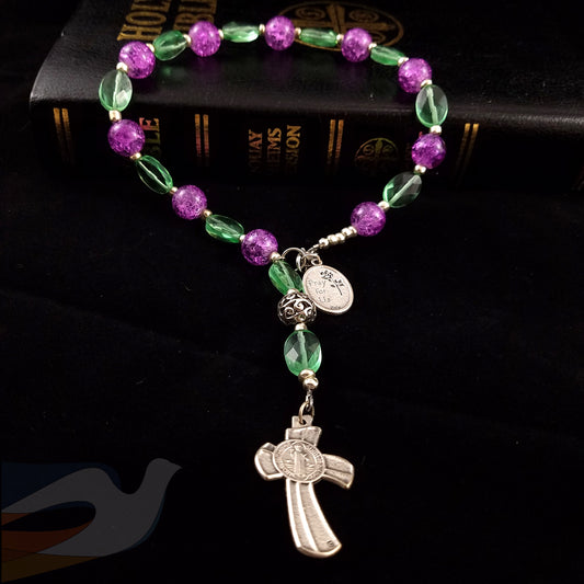 Purple and Green Vehicle Rosary